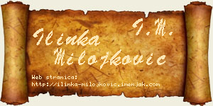 Ilinka Milojković vizit kartica